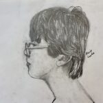 Selbstportrait mit Bleistift